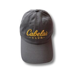 Cabela’s Club Gray/Yellow Strapback Hat • NWOT